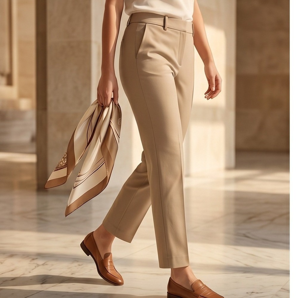 Avenue 26 Avg Tummy Control Pull On Pants Khaki Tan Capsule‎ Minimalist 3X NWT